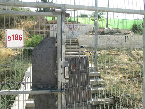 Locked gate of one settlement