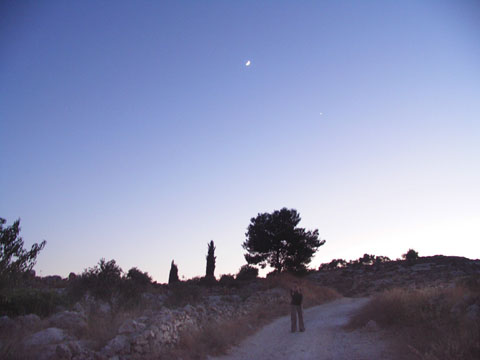 Moon and sillouette