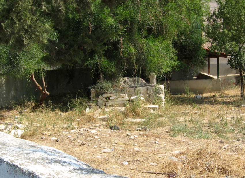 Graveyard with old grave