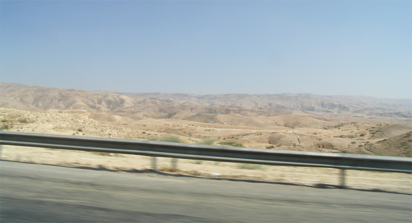 The Jordan Valley as seen from the taxi