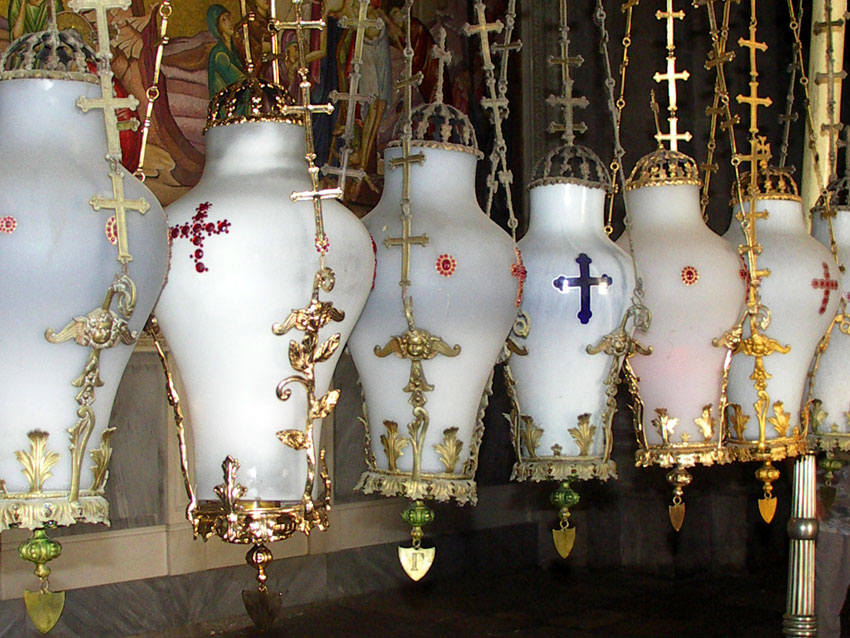 Lamps over Stone of Unction